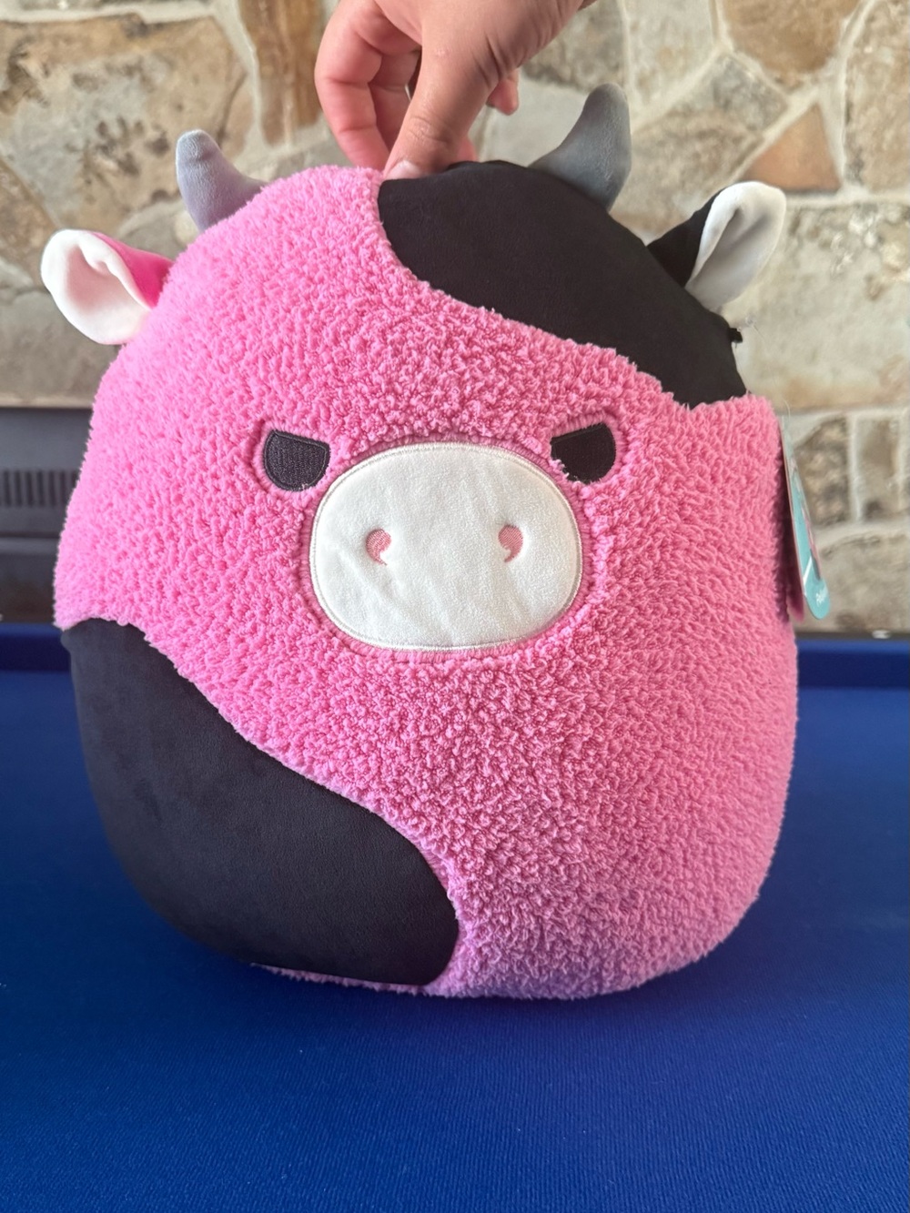 Squishmallows Pink and Black Cow Plush